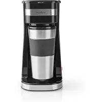 Nedis KACM300FBK Kaffebryggare Svart, Silver