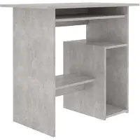 vidaXL Skrivbord betonggrå 80x45x74 cm spånskiva