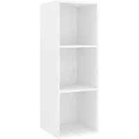 vidaXL Väggmonterad tv-bänk vit 37x37x107 cm konstruerat trä