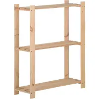 vidaXL Lagerhylla 3 hyllplan 60x28,5x90 cm massiv furu