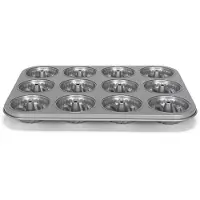 Patisse mini formar turbanform 26,5 x 35 cm, silverfärgat stål, 12 fack