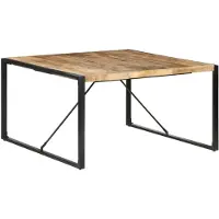 vidaXL Matbord 140x140x75 cm grovt mangoträ