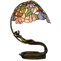 Clayre & Eef Tiffany bordslampa EVE, Multifärgad, Vardagsrum / matsal, Glas, Tiffany, Bordslampa