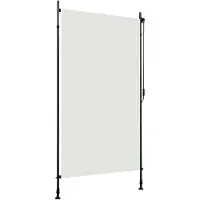 vidaXL Rullgardin utomhus 120x270 cm gräddvit