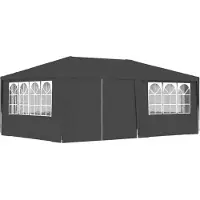 vidaXL Mottagningstält med SidoVäggar Belvedere Tält Paviljong Bröllop BBQ Campingresa 48537