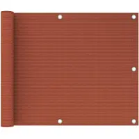 vidaXL Balkongskärm terrakotta 75x600 cm HDPE