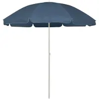 vidaXL Strandparasoll, Blå, 240 cm