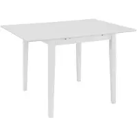 vidaXL Utdragbart matbord (80-120)x80x74 cm vit MDF
