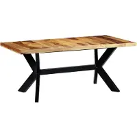 vidaXL Matbord 180x90x75 cm massivt sheshamträ