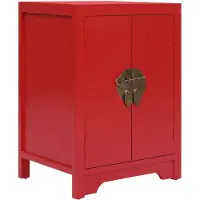vidaXL Sängbord röd 38x28x52 cm kejsarträ