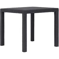 vidaXL Trädgårdsbord 79x79x72 cm konstrotting brun