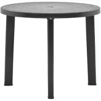 vidaXL Trädgårdsbord antracit 89 cm plast