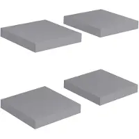 vidaXL Svävande vägghyllor 4 st grå 23x23,5x3,8 cm MDF