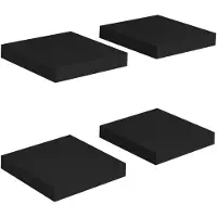 vidaXL Svävande vägghyllor 4 st svart 23x23,5x3,8 cm MDF