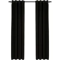 vidaXL Mörkläggningsgardin linnelook 2 st antracit 140x245cm