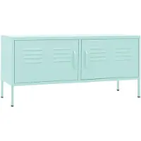 vidaXL Tv-bänk mintgrön 105x35x50 cm stål