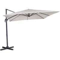 Vonroc Premium Parasoll Pisogne 300x300 cm – Roterbart och Vinklingsbart, UV-Skydd 50+