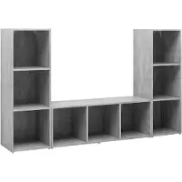 vidaXL | TV-skåp | 3 pcs 37 x 35 x 107.5 cm