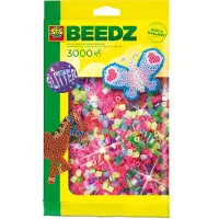 SES Creative Beedz Children''s packet of 3000 Mix Glitter Iron-on Beads, Pärlor till pärlplattor, 3000 styck, Multifärg, Flicka, 5 År, 12 År