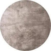 NATURL. Rund tvättbar viskosmatta | Vive taupe hos Volero | Ø 120 cm | Syntet | Enfärgad | Rund | Låg lugg