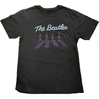 Ginza.se The Beatles: Unisex T-Shirt/Crossing Silhouettes (Black) (Puff Print) (Large)