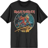 Ginza.se Iron Maiden: Unisex T-Shirt/Number Of The Beast Run To The Hills Circular (Black) (Small)