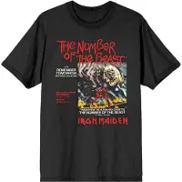 Ginza.se Iron Maiden: Unisex T-Shirt/Number Of The Beast Vinyl Promo Sleeve (Black) (Large)