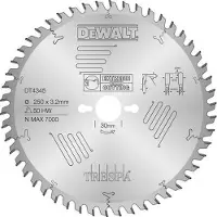 DeWalt Sågklinga för trä DT4345; 250x30 mm; 50T