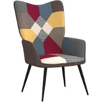 vidaXL Fåtölj, Patchwork, Klädd i Tyg