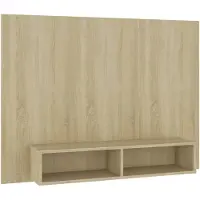 vidaXL Väggmonterat tv-skåp sonoma-ek 120x23,5x90 cm konstruerat trä