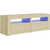 vidaXL TV-bänk med LED-belysning sonomaek 120x35x40 cm