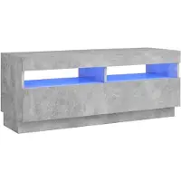 vidaXL TV-skåp med LED-belysning betonggrå 100x35x40 cm