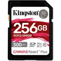 Kingston Canvas React Plus - Flash-minneskort - 256 GB - Video Class V90 / UHS-II U3 / Class10 - SDXC UHS-II