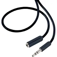 Speaka Professional SP-7870692 Teleplugg Audio Förlängningskabel [1x Teleplugg 3.5 mm - 1x Telejack 3.5 mm] 1.50 m Svart SuperSoft-kabelhölje