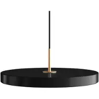 UMAGE Pendellampa Asteria medium, dimbar, Svart, Vardagsrum / matsal, Aluminium / grå / zink, Design
