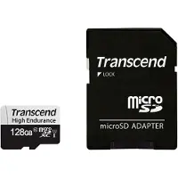 Transcend High Endurance 350V microSDXC-Kort 128 GB Class 10, UHS-I inkl. SD-adapter
