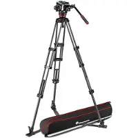 Manfrotto 504x Kulfäste Med Dubbla Kolfiberstativ Och Markstabilisator