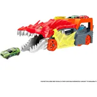 Hot Wheels Bilbana Set Stad Draklanser Transportör & 1:64 Skala Bil, Rymmer upp till 5 Fordon