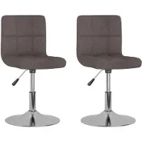 vidaXL Matstolar med svängbar funktion, 2-pack, taupe tyg 334218