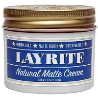 Layrite Natural Matte Cream 120g Medium Hold Water Soluble Matte Finish