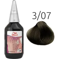 Wella Color Fresh Professionell hårtoning 75 ml 3/07 Dunkelbraun Natur-Braun