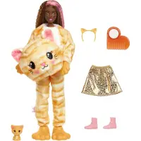Barbie Cutie avsljar Doll Kitty Plush Costume 10 verraskningar inklusive Mini Pet & Color Change
