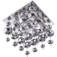 LINDBY Hänglampa Esfera , dimbar, Förkromad / silver, Vardagsrum / matsal, Metall, Modern, Pendellampa