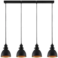 LINDBY Taklampa , Jasminka, dimbara, Svart, Kök, Metall, Industristil