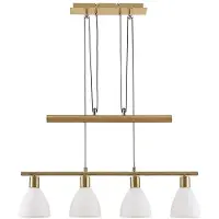 LINDBY Hänglampa Simeon , dimbar, Mässing / guld, Vardagsrum / matsal, Glas, Modern, Pendellampa