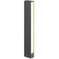 LUCANDE LED pollare Lirka , Svart, Aluminium / grå / zink, Modern, LED-utomhuslampa