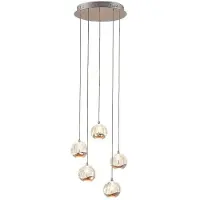 LUCANDE Taklampa , Hayley, Transparent, Vardagsrum, Glas, Modern