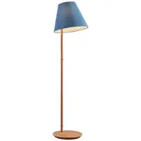 LUCANDE Golvlampa Jinda , Blå, Vardagsrum / matsal, Textil / tyger / siden, Skandinavisk, Golvlampa