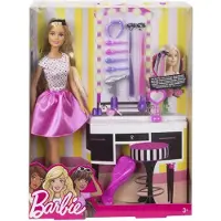 Barbie Barbiedocka med hårtillbehör