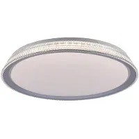 JUST LIGHT LED taklampa Kari, dimbar, Aluminium / grå / zink, Sovrum, Syntetmaterial, LED-taklampa